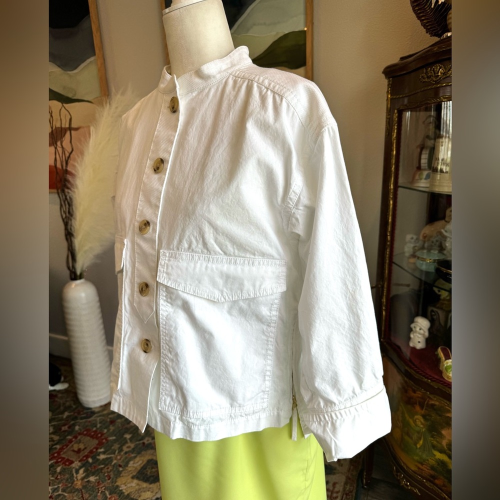 J Crew Cotton Mandarin Collar Jacket - Picture 4 of 12